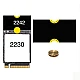 M.2 NVMe SSD Extension Bracket 2230 to 2242 Screwless Adapter