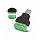 RJ45 Male to 8 Pin Screw Terminal Adaptor