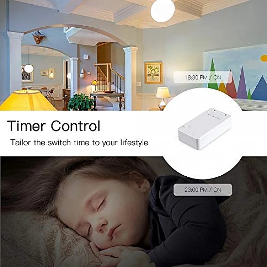 2 Channel Smart Wireless WIFI 16A Switch Work with Alexa , Smart life app, Google home and IFTTT