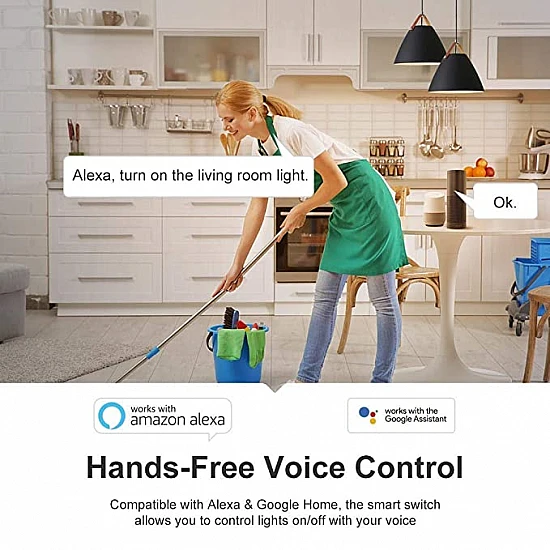 2 Channel Smart Wireless WIFI 16A Switch Work with Alexa , Smart life app, Google home and IFTTT