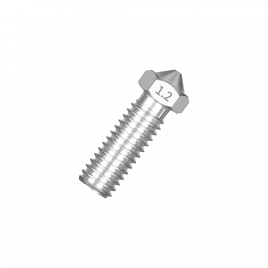 Stainless Steel 1.75/1.2mm E3D Nozzle