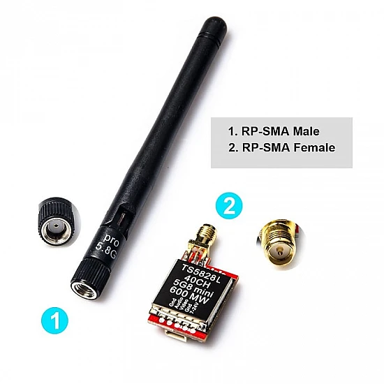 TS5828L 5.8G 600MW 40CH Transmitter with Antenna