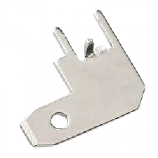 6.3mm Flag-Shaped PCB Inserts 250 Type Elbow with Positioning Pads