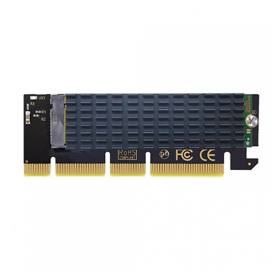 NVMe M.2 SSD to PCI-E 4.0 X16 Adapter with Aluminum Heatsink
