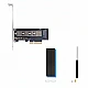 NVMe M.2 SSD to PCI-E X1 Adapter Card with Aluminum Heat Sink