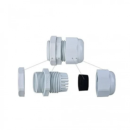 PG19 Waterproof IP68 Nylon Plastic Cable Gland Connector