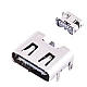 USB3.1 Type-C 6Pin SMD Female Socket Connector with 4 Fixed Feet | with shrapnel