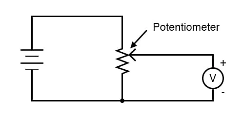 Potentiometer as Voltage Divider Circuit Diagram