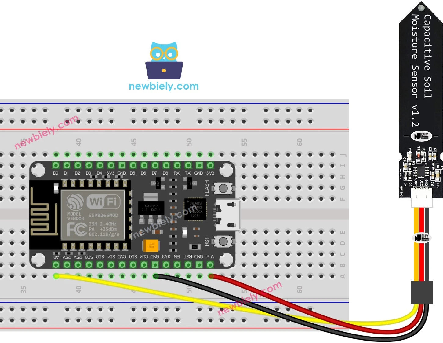 Soil Moisture Sensor Connection