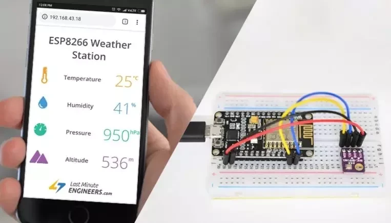 ESP8266 Wi-Fi Weather Station with BME280 Sensor Module